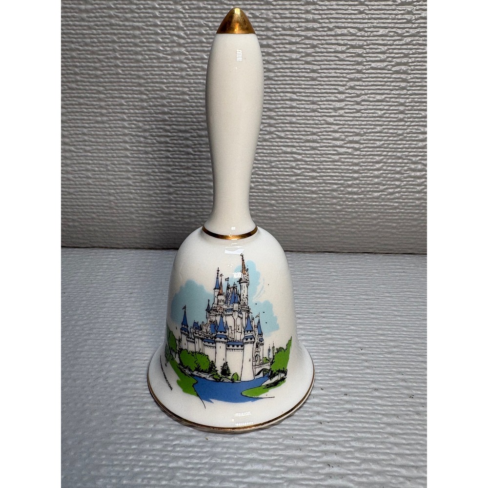 Vintage Walt Disney World Cinderella Castle Ceramic Souvenir Bell Made in Japan